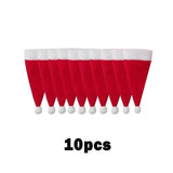 Hat Fork Knife Cutlery Decorations for Home Merry 2023 Christmas Tableware Bag Holder