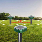 12 Pac Outdoor Solar Ultrasonic Vibration Mole Electronic Snake Repeller for Garden Yard Farm