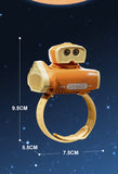 Lovely Cartoon Watch Fan USB Charging Astronaut Cartoon Dynamic Projection Flashlight Portable Handheld Wrist-held Bladeless Fan