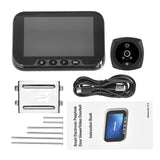 4.5'' 1080P 2MP LCD Digital Viewer Peephole Doorbell - For Apartment, Human Body Detection, Color IR Monitor, Security Camera