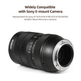 Andoer 60mm Fixed Focus MF Full Frame Camera Prime Lens F2.8 Large Aperture with E-Mount/ RF Mount for Sony Canon
