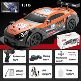 1:16 Lighting Spray GTR Sports 4WD High Speed Drift Rc Car 2.4G Wireless Remote Control Kids Toys