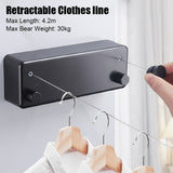 Retractable Laundry Hanger 4.2m Clothesline Bathroom Accessories Clothes Drying Rack Double Layer
