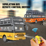 4 Channels RC Electric Double Layer Bus With LED Lights For Boys Girls Remote Control School Bus Sightseeing