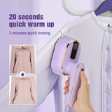 Handheld Mini Electric Iron - 110V/220V Steam Garment Iron for Clothes. Portable, Lightweight for Travel. Dry and Wet Use