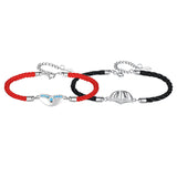 A Pair Of Couple Models Sterling Silver Niche Design Sense Of The Chinese New Year Braided Bracelet
