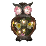 Resin with Solar wer Lights Animal Garden Statue Waterproof Outdoor Owl Sculpture Housewarming Gifts