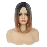 Fashion Wig Hair Middle Parted Ladies Wig Head Covering,E
