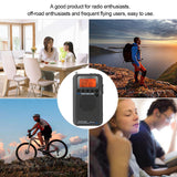 HRD-737 Portable Full Radio Aircraft Receiver FM/AM/SW/ CB/Air/VHF World Band with LCD Display Alarm Clock