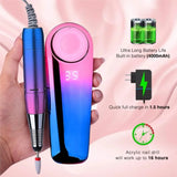Professional Rechargeable 35000RPM Drill hine Electric Nail File For Acrylic,Gel,Manicure Pedicure Polishing Shape Tools