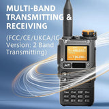 UV K6 Walkie Talkie AM FM Two Way Radio Long Range Receiver USB Rechargeable With 200 Channels Flashlight For Hiking Outdoor
