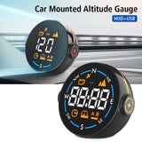 Car HUD GPS System USB Head Up Display Clock Speed Gauge Digital Speedometer Slope Tilt Ince Meter Tester Auto Accessories
