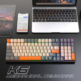 Korean K96 RGB nical 100 Keys Hot-Swap Red/Blue Switch Gaming Keyboard 2.4G BT5.0 Type-C 3 Modes Backlight