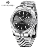 PAGRNE DESIGN Men's  Automatic Mechanical Watch Stainless Steel 10Bar Waterproof Business Sports Style Wrist Watch Watch For Men