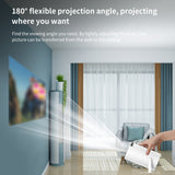 4K Decoding, 120 ANSI Lumens, 2.4G+5G WiFi, Keystone Correction Portable Projector with Quad-core Android 11 for Theater and Phone.
