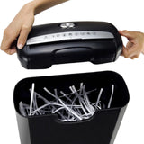 6-Sheet Cross-Cut Micro-Cut Paper Photos Portable Electric Silent A4 Shredder Home Office Use 10L Capacity
