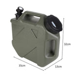 10/12L Outdoor Bucket Large-Capacity Portable Camping Bag Container with Faucet Driving Water Tank for Picnic Hiking