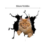 Cars 3D Stickers Cat Cracking Sticker Waterproof Creative Car Door Cg For Window Bumper