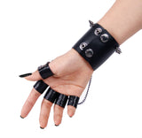 Visual Skeleton With Multiple Chain Finger Bracelet