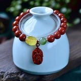Women's red agate bracelet