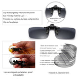 2PCS On Sunglasses Polarized Clip Up Clip-On Glasses Night Vision for Driving Fishing Cycling Walking