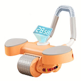 Self-Retracting Abdominal Roller with Elbow Support and Timer - Ideal Core Exercise Equipment for Home Fitness
