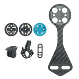Carbon Fiber Bicycles Computer Extended Out Front Stand Handlebar Combo Mount NEW