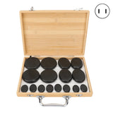 16pcs/set Stone Set Fast Heating Shape Lava Basalt Round Tool Massage Hot Stones Kit