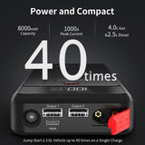Utrai Car Battery Jump Starter 1000A With LED Lighting 12V Jump Starter Power Bank for Gas and Diesel Cars