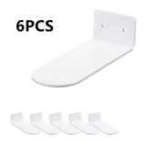 6 Pack Floating Shees,White Acrylic Wall Mounted Shoe Shees,for Display Collectible Shoe&Sneaker