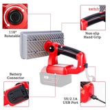 40W 4200LM LED Work Light Spotlight Rechargeable Outdoor Camping Lamp Flashlight for Milwaukee 14.4V-18V Li-ion Battery