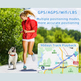 Tracker GPS Electronic Fence Dog Cat Lost Prevention 90-Day Trectory Storage Guard Durable Collar P67 Pet Safety