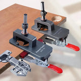 35mm Concealed Hinge Jig Kit Aluminum Cabinet Door Hinges Hole Drilling Jig with Forstner Bit Punch Locator for Woodworking