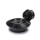Pinion Gear 2pcs 1.5 Module 15 Teeth 45 Teeth Spiral Bevel Gear 1:3 Ration Transmission Spiral Helical Gear 1.5M 15T 45T Spiral Bevel Gear bore Shaft