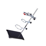 Stainless Steel Laboratory Support Stand 40cm Chemistry Lab Stand Test Tube Clamp Ring Clamp Stand Education Equipment