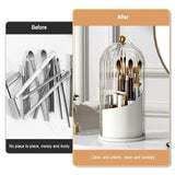 360 Degrees Rotatable Makeup Puff Storage BoxDust-proof Cotton Pads Swabs Holder Bathroom Cotton Pad Beauty Egg Storage Shelf