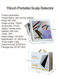 15inch LCD Skin&amp;Hair Analyzer Detector Digital Microscope Magnifier Skin Hair Blackhead Follicle Scalp Detector 50X-200X