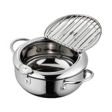 Frying Stainless Steel Deep Fryer Pot With Temperature Control For Kitchen Cooking