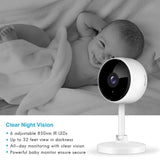 1080P Baby Monitor Phone App, Wifi IP Camera With Night Vision, 2-Way Audio, 2 Pack