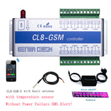 GSM Remote Controller ON/OFF Switch CL8-GSM 8 Channel Relay Output Support Temperature Humidity Monitoring