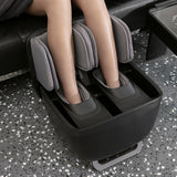 Soft K68 Calnd Foot Massager - 2-in-1 Foldable Ottoman. Tap Shiatsu & Air Compression Massage with Heat.