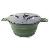 Foldable Portable Camping Silicone Boiling Water Picnic Fishing Heat-Resistant Stir Fry Pot Outdoor Cooking