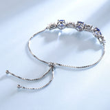 Ladies Adjustable 925 Sterling Silver Bangle Bracelet
