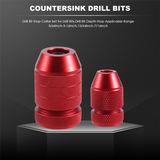 Collar Set for Drill Bits,Drill Bit Depth Stop Applicable Range 3/64Inch-3-16Inch,15/64Inch-7/16Inch