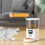 4L Button Smart Automatic Feeder With Stainless Steel Timing Voice For Dog Cat Auto Feeding Bowl Pet Dry Food Dispenser