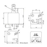 200A Conversion Five-Pin High Current Car Starting Relay Terminal Type Open Normally Closed