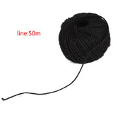 50m String Jute Rope for Crafts Scrapbooking Gardening - Black
