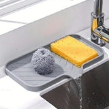 Large silicone holder, sink organizer, disc-shaped sponge drainage tray, soap dispenser, washer, 1 unit