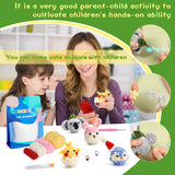 DIY Cute Animals Crochet Kit With Knitting Yarn Needles Plush Doll Easy(Birdie, Rabbit, Koala, Chick)