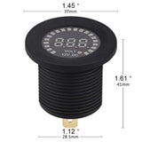 DIY Waterproof 12V DC Voltmeter Color LED Digital Display Scale Gauge Battery Tester for Marine Car Motorcycle Truck Boat RV